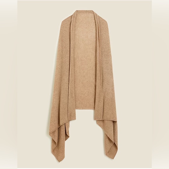 NWT J CREW Oversized cashmere wrap in Hthr Birch - Picture 3 of 5